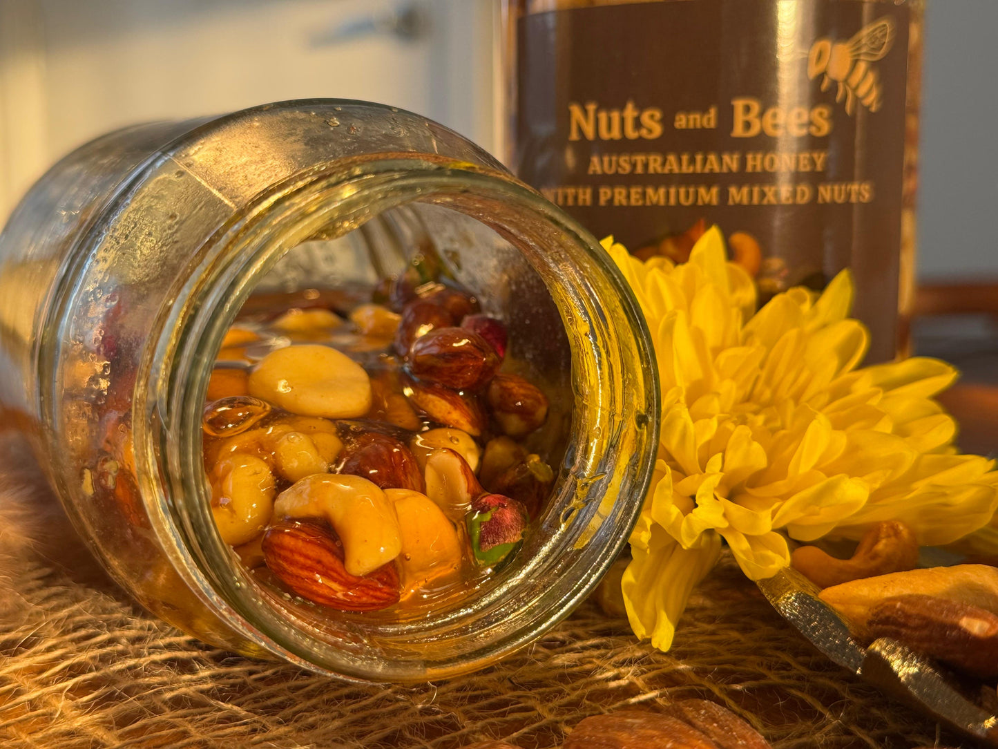 Pure Australian Honey with Premium Mixed Nuts - 550g Jar