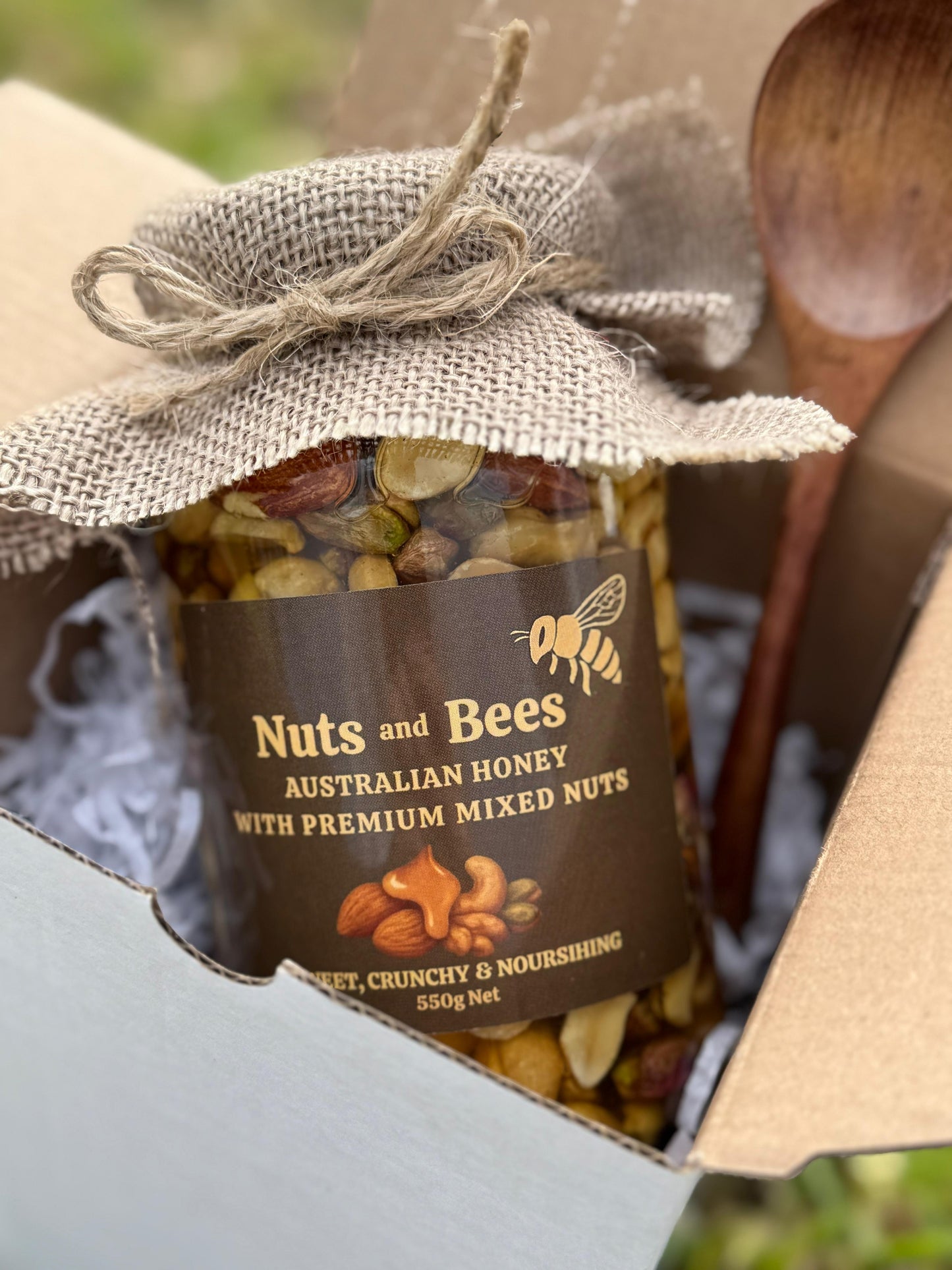 Pure Australian Honey with Premium Mixed Nuts - 550g Gift Jar