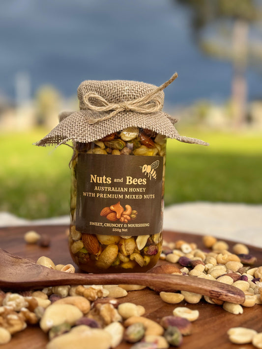 Pure Australian Honey with Premium Mixed Nuts - 550g Gift Jar